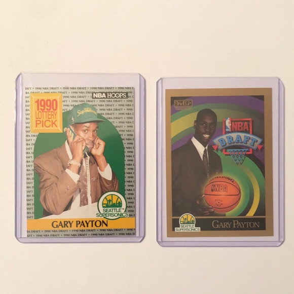 Vintage Gary Payton lottery and draft cards - Picture 1 of 5